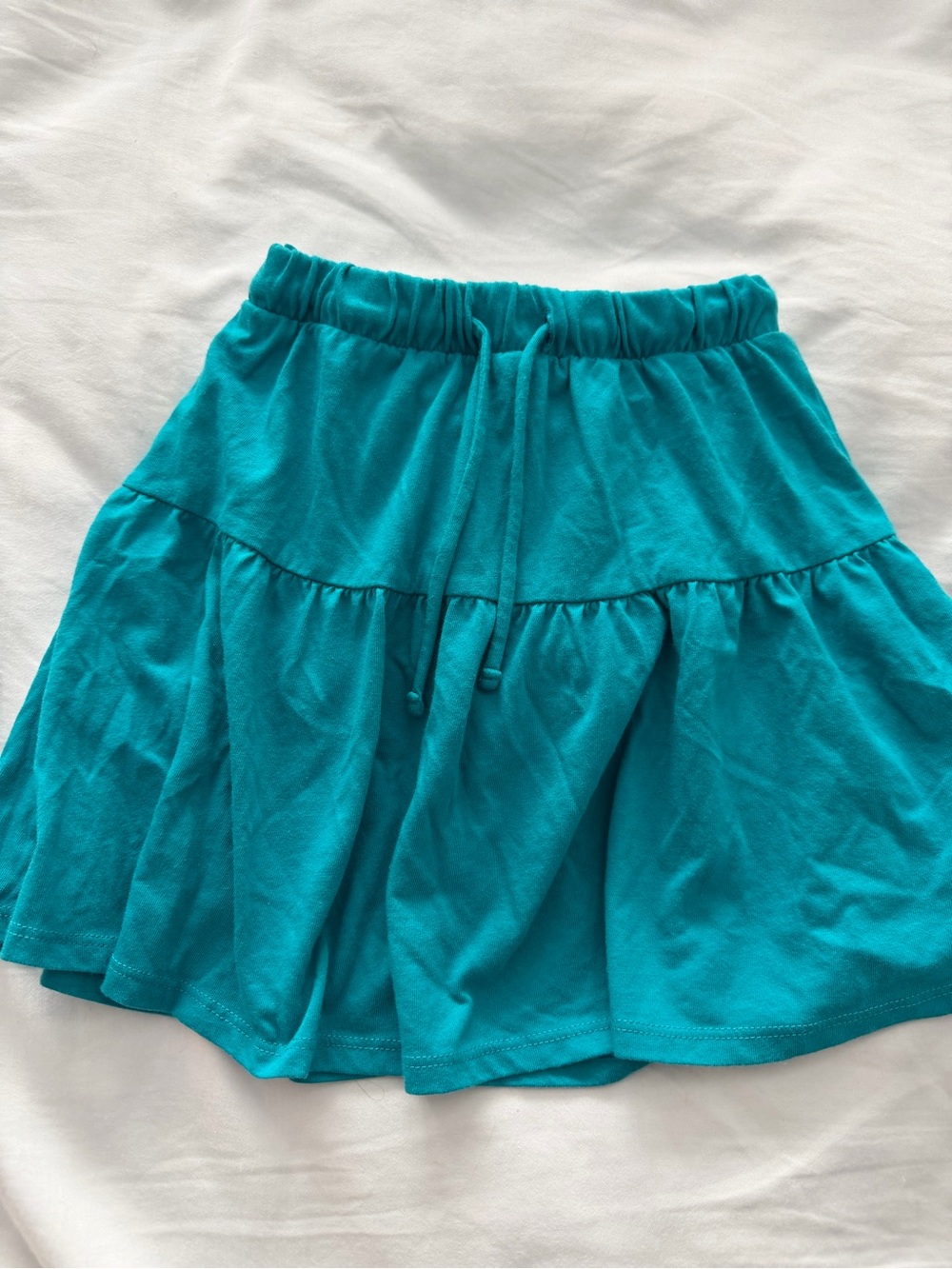 Old Navy Teal Tiered Drawstring Girls Skirt